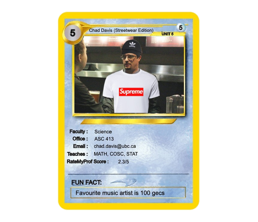 Professor Trading Card